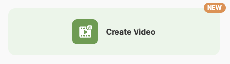 The green "Create Video" button